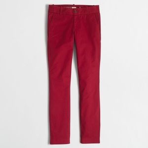 J. Crew Red Frankie Chino Pants